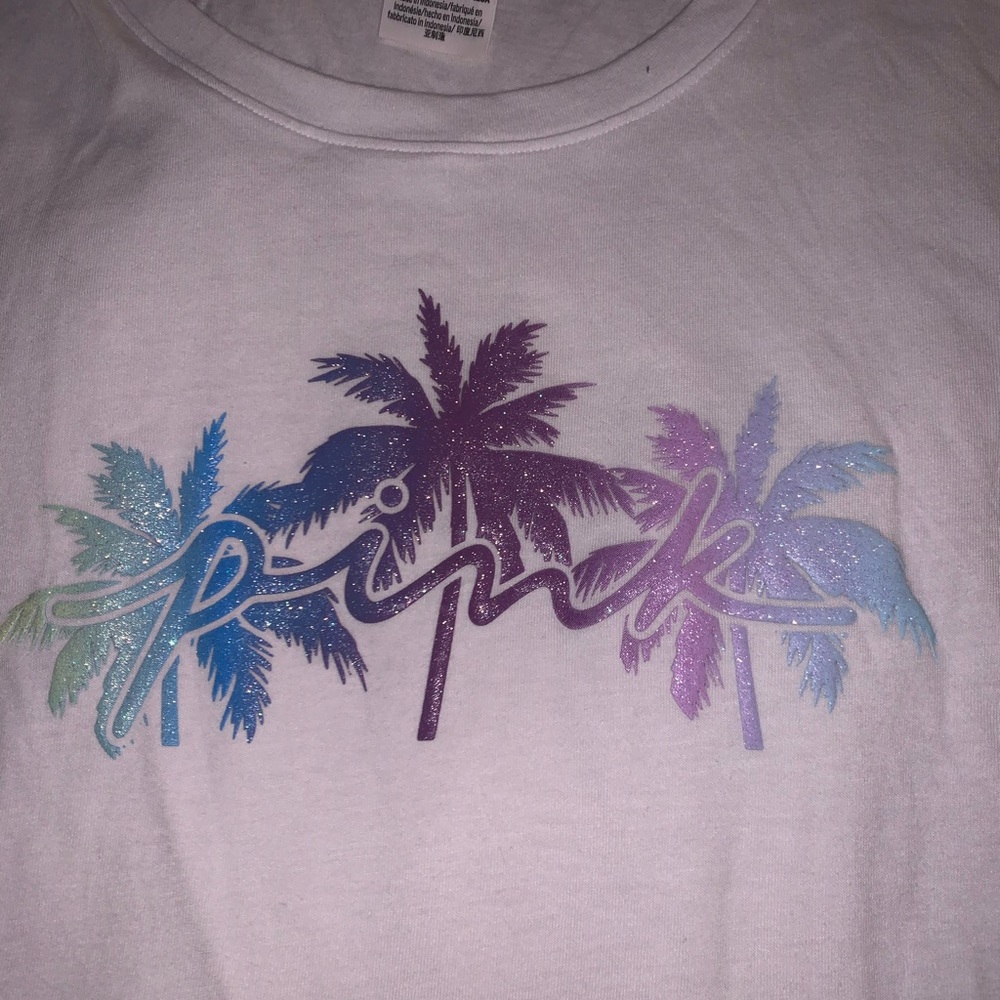 Victoria's Secret Pink Black Palm Shine Leggings & Matching Palm
Shine T-Shirt - Picture 6 of 12
